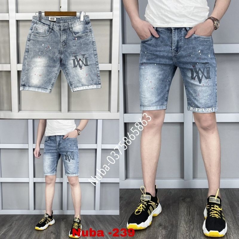 Quần short jean nam mẫu mới đẹp giá rẻ,quần bò tự chụp,nuca 227 tcs