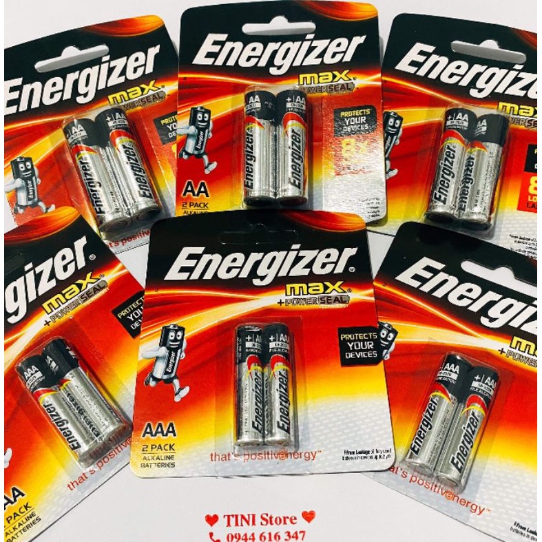 Pin Energizer AA , AAA 1,5 V Siêu Đẹp Siêu Bền Vỉ 2 viên