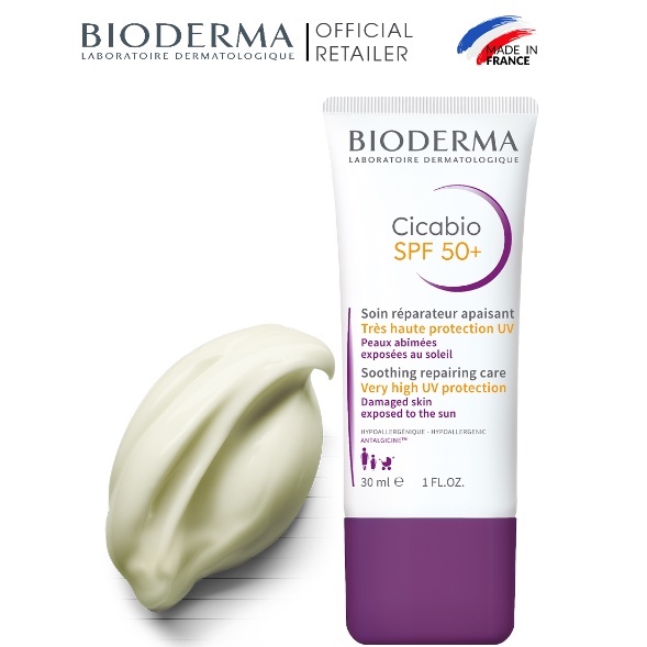 Kem dưỡng chống nắng, phục hồi da Bioderma Cicabio SPF 50+ 30ML [NHẬP KHẨU CHÍNH HÃNG 100%]