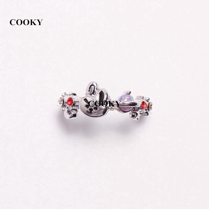 Nhẫn họa tiết hoạt hình cho fan hâm mộ nhóm nhạc BTS