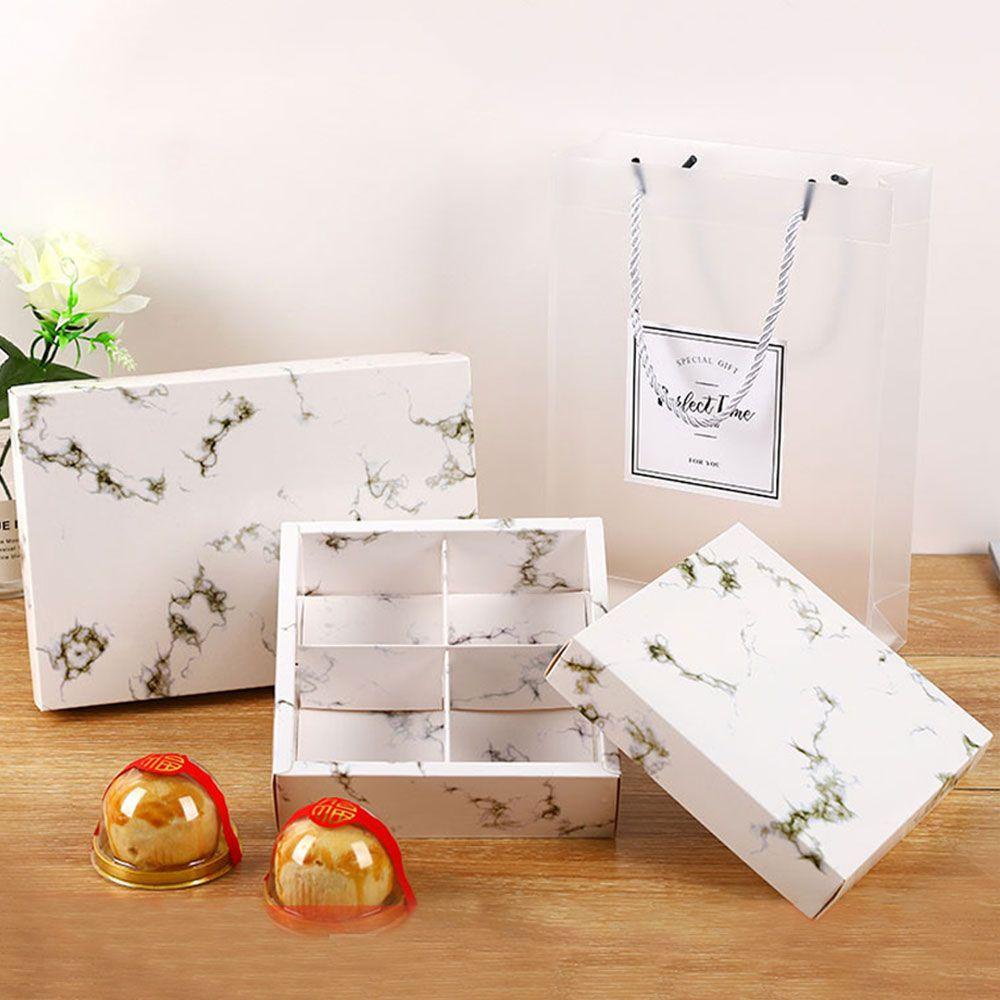 LAKAMIER Hộp Đựng Bánh Ngọt 4 / 6 Lỗ Có Nắp Đậy Tiện Dụng