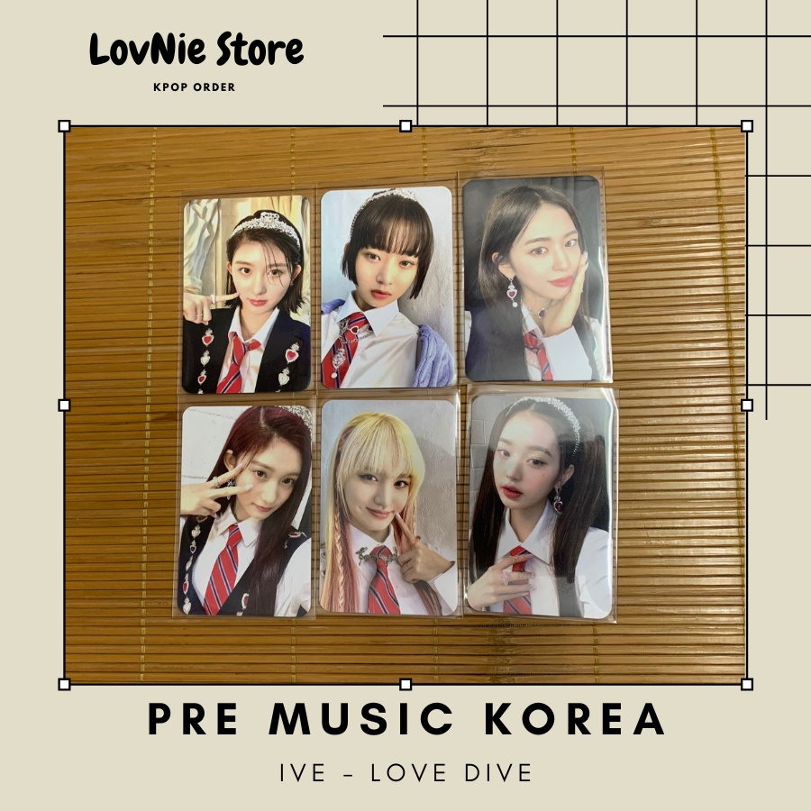 Card ảnh thành viên nhóm IVE - Pre web Music Korea album LOVE DIVE