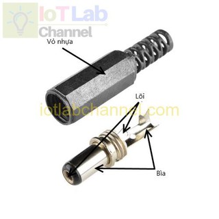 Đầu Jack cắm nguồn DC 5.5 (set 3 cái)