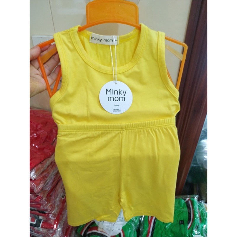 Bộ MINKY MOM Ba lỗ quần áo trẻ em chính hãng cho bé sơ sinh 0 24 tháng tuổi bé gái bé trai nam nữ quan ao tre em BSN5