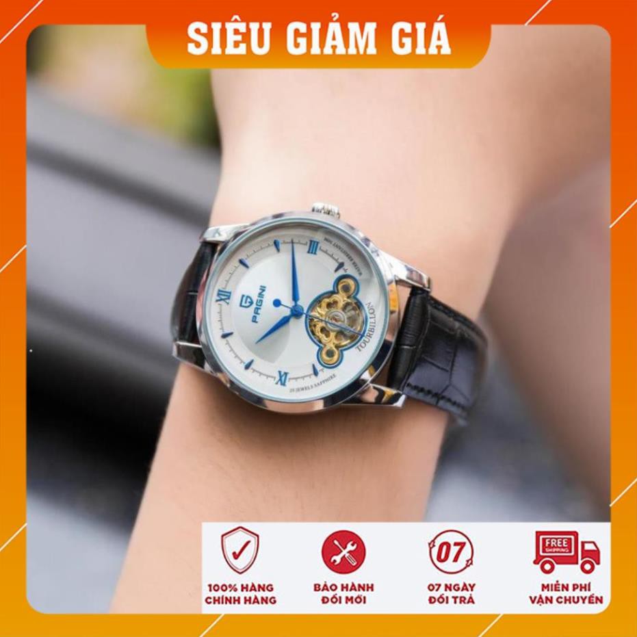Đồng Hồ Nam PAGINI PA19966 - Đồng hồ cơ automatic lộ máy hàng chính hãng, Bảo hành 5 năm