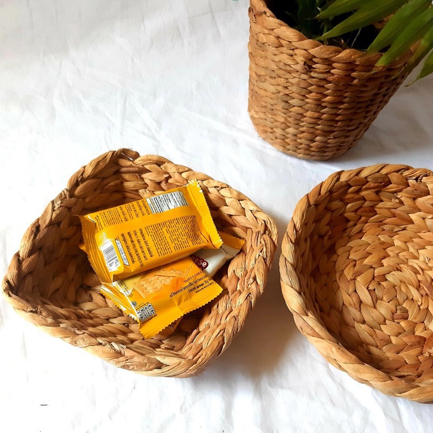 Rổ Đan Bằng Lục Bình Đựng Đồ Văn Phòng, Đồ Nhà Bếp Tiện Dụng ,có ảnh thật