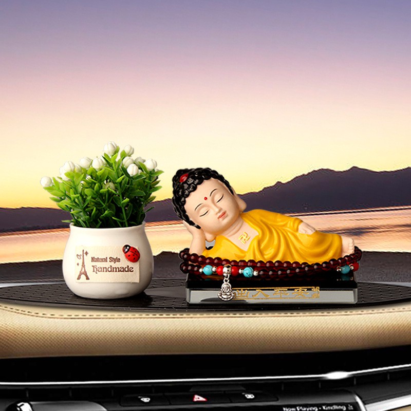 Tượng Phật Tổ Thích Ca niết bàn thờ cúng trang trí Xe ô tô