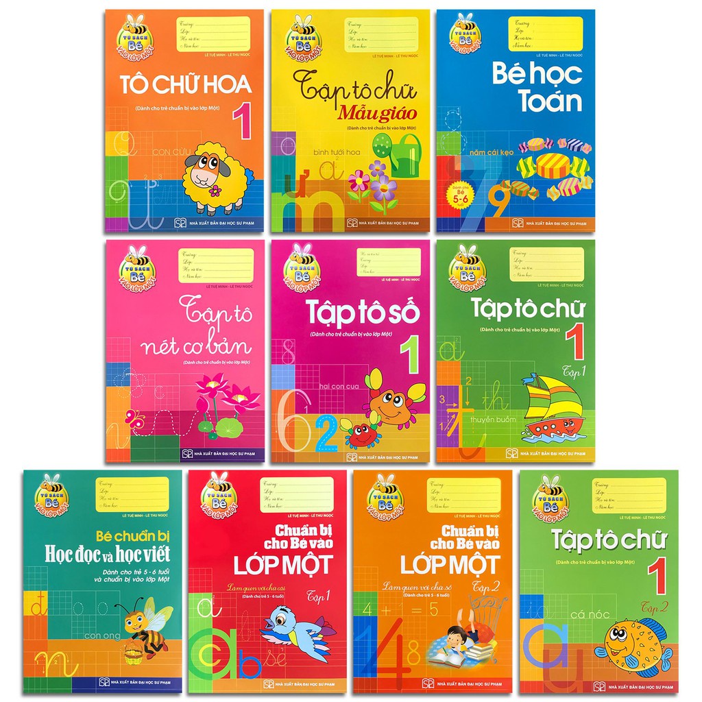 Sách - Chuẩn Bị Cho Bé Vào Lớp Một (Túi 10 Cuốn) - Minh Long Sach24h