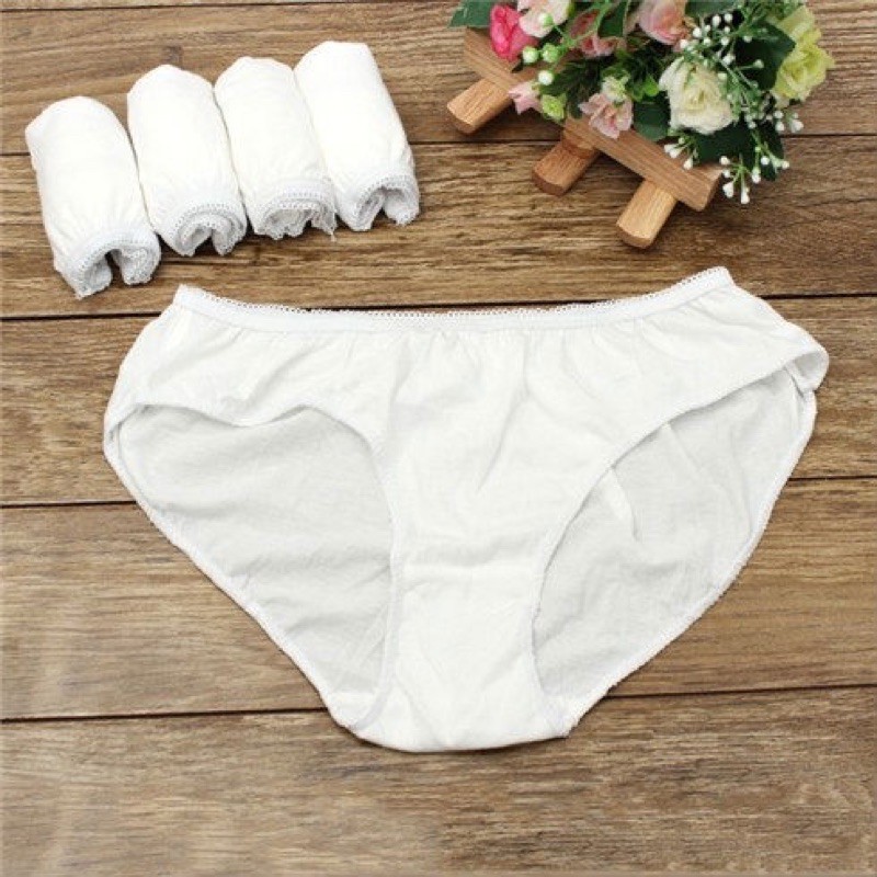 (Hà Nam)Set 5 chiếc quần lót giấy cotton Lady chính hãng (có 2 chất PP(chấm bi) và TC (trắng trơn)