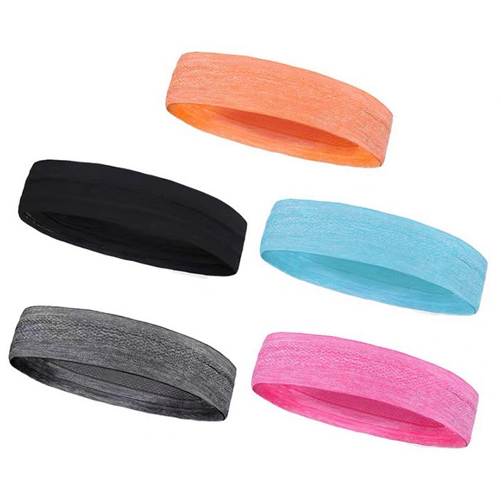 Băng đô thể thao headband cotton đeo trán thấm chặn mồ hôi chống trượt bản 5cm BD1