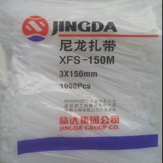 Dây thít nhựa trắng loại 3x150mm ( Sợi dây rộng khoảng 2mm, Khoảng 1000 sợi/túi)