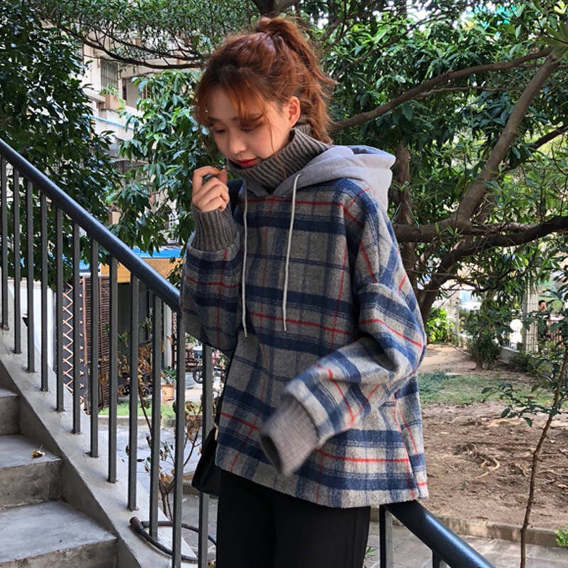 Áo Hoodies tay dài cổ cao phong cách Hàn Quốc | BigBuy360 - bigbuy360.vn