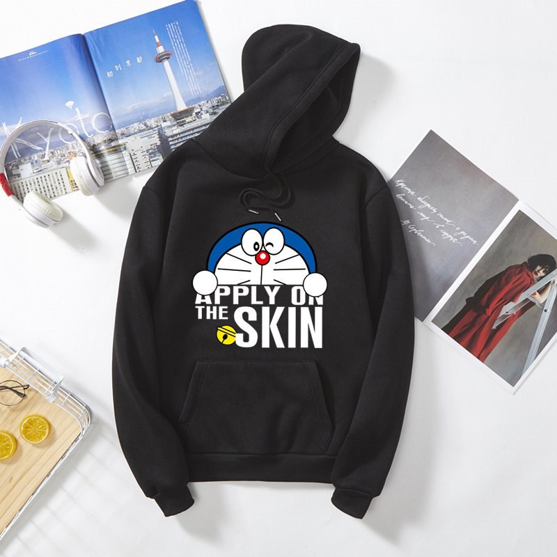 Áo khoác hoodie mùa đông Hàn Quốc in hình Doraemon | BigBuy360 - bigbuy360.vn