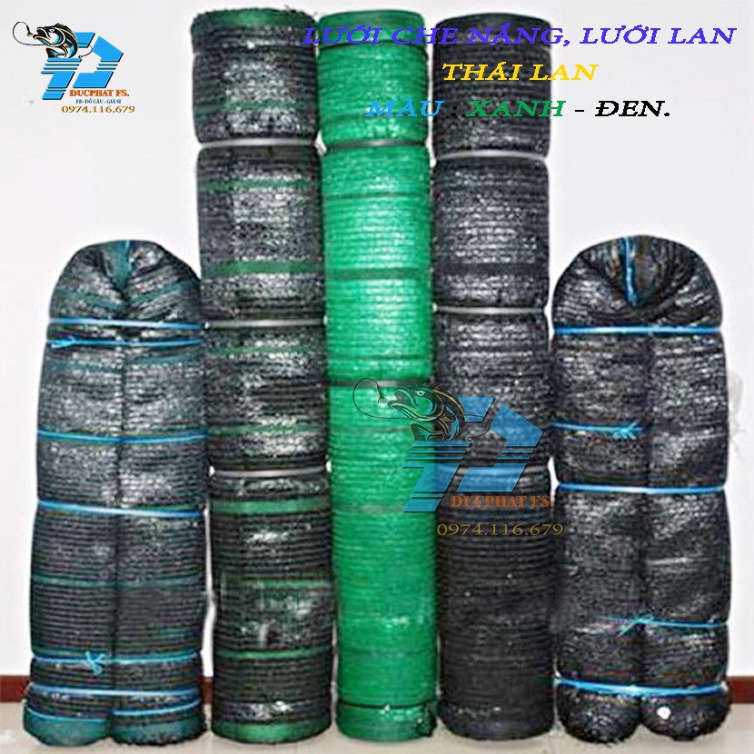 lưới Thái Lan đen (hoặc xanh) che nắng 60% KHỔ 2M - 4M Độ Dài theo số lượng