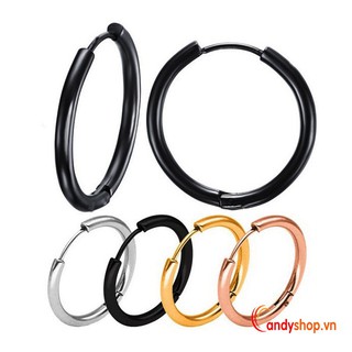 Bông tai inox Sơn Tùng MTP khoen tròn BT112, bông tai tròn