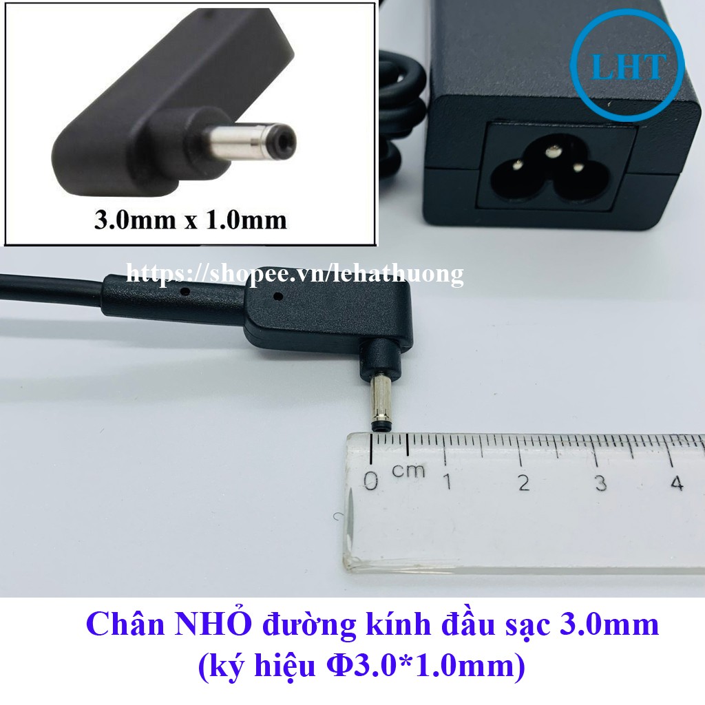 Sạc/ Adapter Laptop Acer V3-331/ V3-371/ V3-372, Sạc Laptop Acer 19V – 2.37A ZIN chân nhỏ