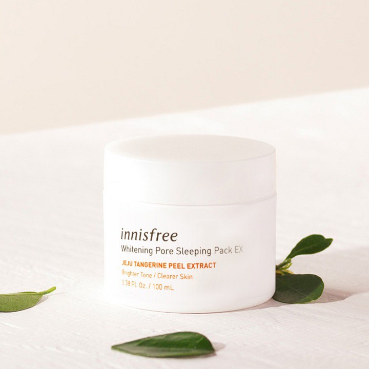 Mặt nạ ngủ dưỡng sáng da và se khít lỗ chân lông Innisfree Whitening Pore Sleeping Pack EX 100ml