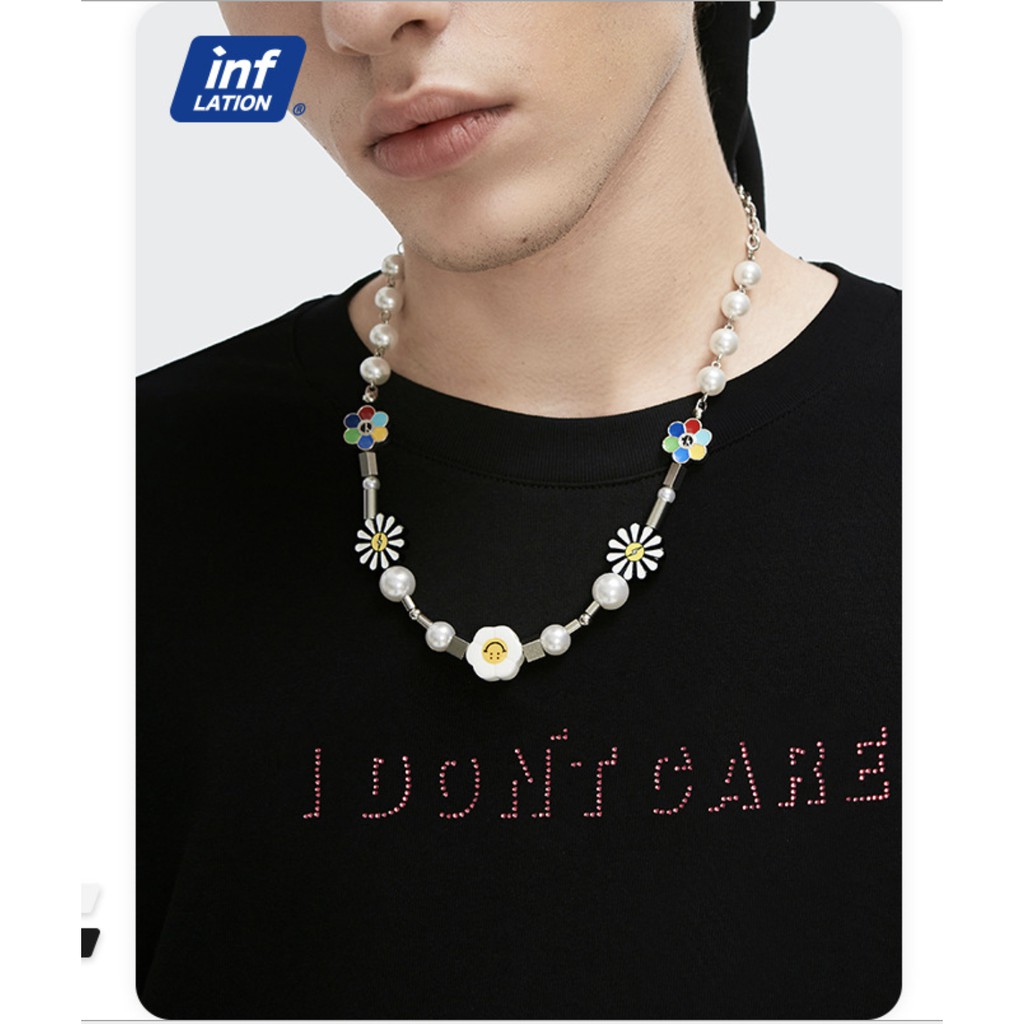 Áo Thun Tay Lỡ Đính Đá I DONT CARE Form Rộng UNISEX InFlation  Shop