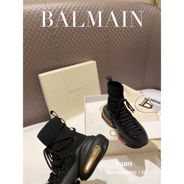 Giày thể thao nữ cổ cao mẫu mới có 2 màu thương hiệu Balmain cao cấp