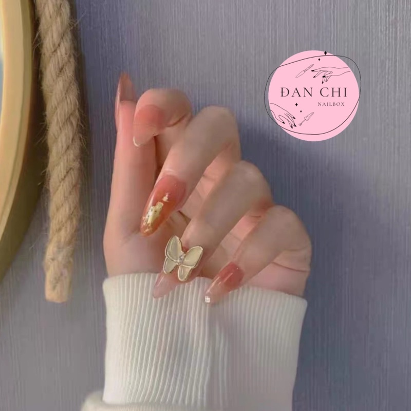 NailBox móng úp thiết kế sẵn Mẫu Thạch Charm Bướm