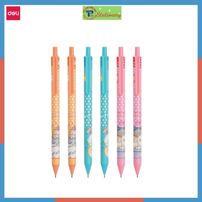 Bút Chì Bấm ngòi Deli Hình Vui Nhộn nét 0.5,0.7mm mã U705, U707