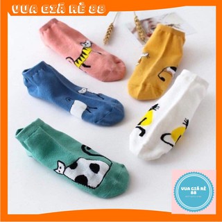 TẤT MÈO CỔ NGẮN❤️FREE SHIP❤️VỚ NỮ HÌNH CHÚ MÈO SET 10 ĐÔI XINH XẮN