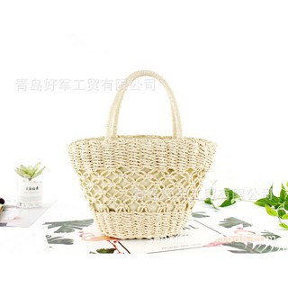 Túi cói cầm tay hình thang