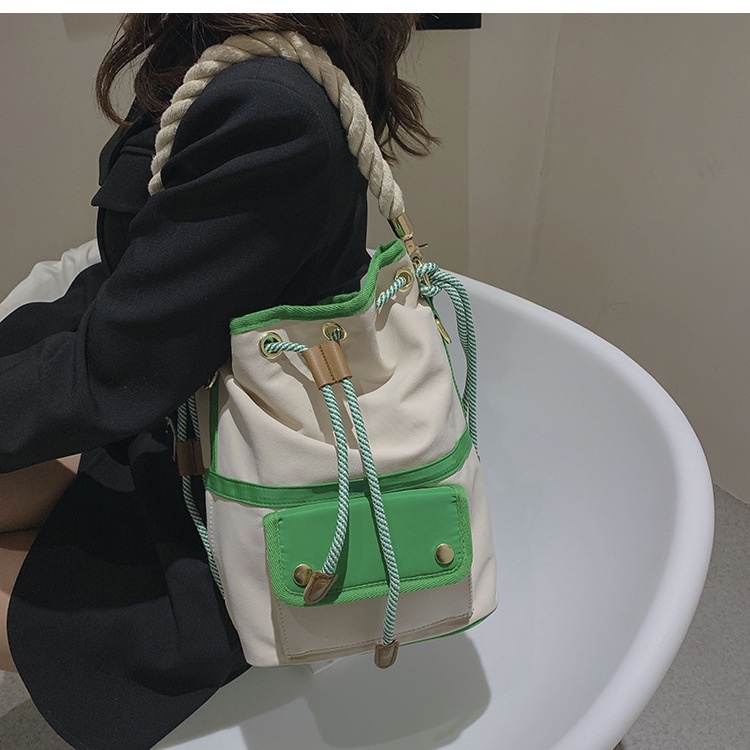 Túi Đeo Vai Màu Sắc Tương Phản Cỡ Lớn Thời Trang Cho Nữ