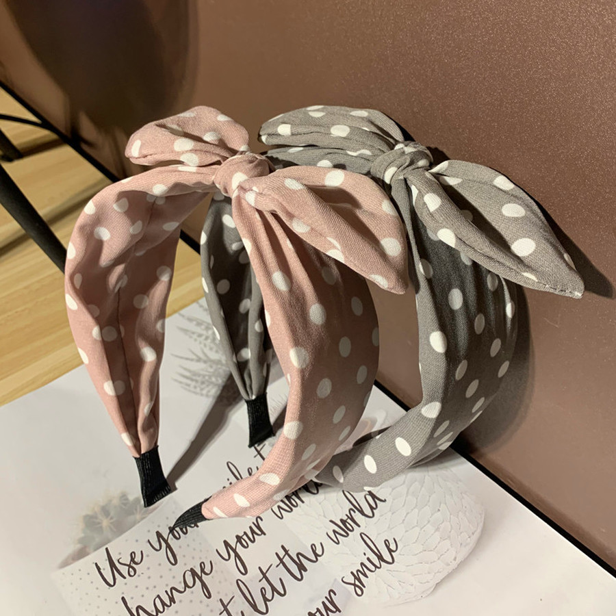 Cài tóc họa tiết chấm bi phong cách Hàn Quốc