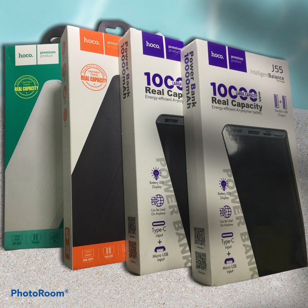 Sạc dự phòng Hoco j55, j48 10.000 mAh- hàng bảo hành chính hãng 12 tháng