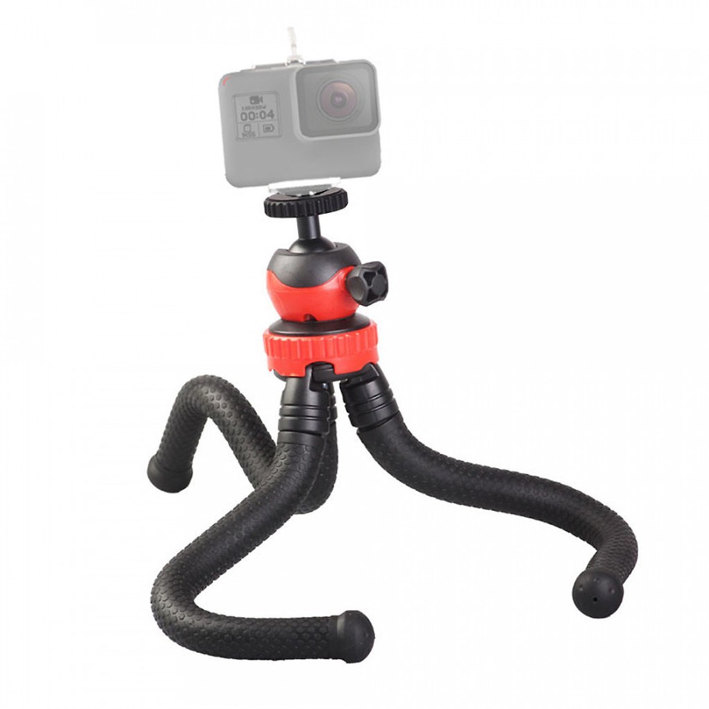 Chân đế máy ảnh, chân đế điện thoại Tripod Ballhead Mini Octopus Flexible kèm kẹp điện thoại | BigBuy360 - bigbuy360.vn