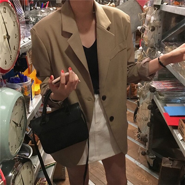 Áo Khoác blazer Dáng Rộng Phong Cách Anh Quốc Thời Trang Xuân Thu  Cho Nữ