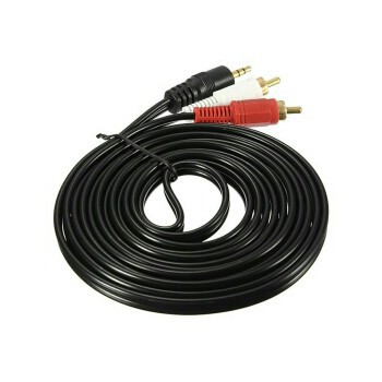 Dây loa 1-2 dài 5m / Dây loa 1 đầu 3.5 ra 2 đầu hoa sen chiều dài 5m, mới 100% - VNET