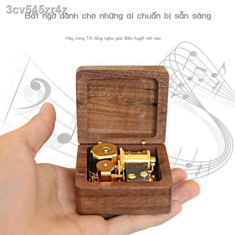 Hộp nhạc gỗ sankyo Nhật Bản chữ viết tay tùy chỉnh trẻ em tiểu học quà tặng sinh bạn gái