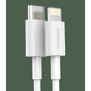 Cáp sạc sendem m26 type-c to lightning hỗ trợ sạc nhanh pd 18w 3a cho điện thoại iphone 11, iphone 11 pro, ip 11 promax