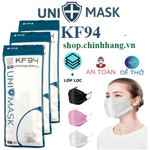 Set 50 Chiếc Khẩu trang 4 Lớp KF94 UNI MASK Chống Bụi Mịn Và Kháng Khuẩn Hàng Cao Cấp.