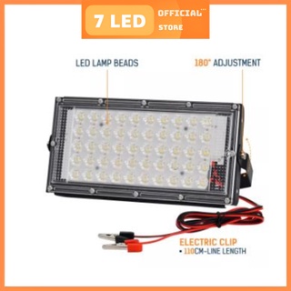 Đèn pha Led 12v ánh sáng trắng cắm bình ắc quy