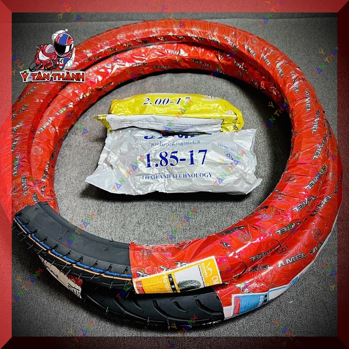 Cặp vỏ lốp camel gai dunlop có ruột số 50/100 & 60/80-17 MS 13