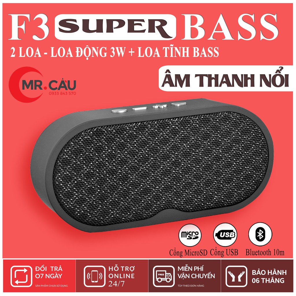 NHẬP MÃ:( CAUNLOAG  GIẢM NGAY 50K )Loa Bluetooth Mini BASS ẤM Loa Bluetooth mini đẹh , loa di động giá rẻ- MR CAU