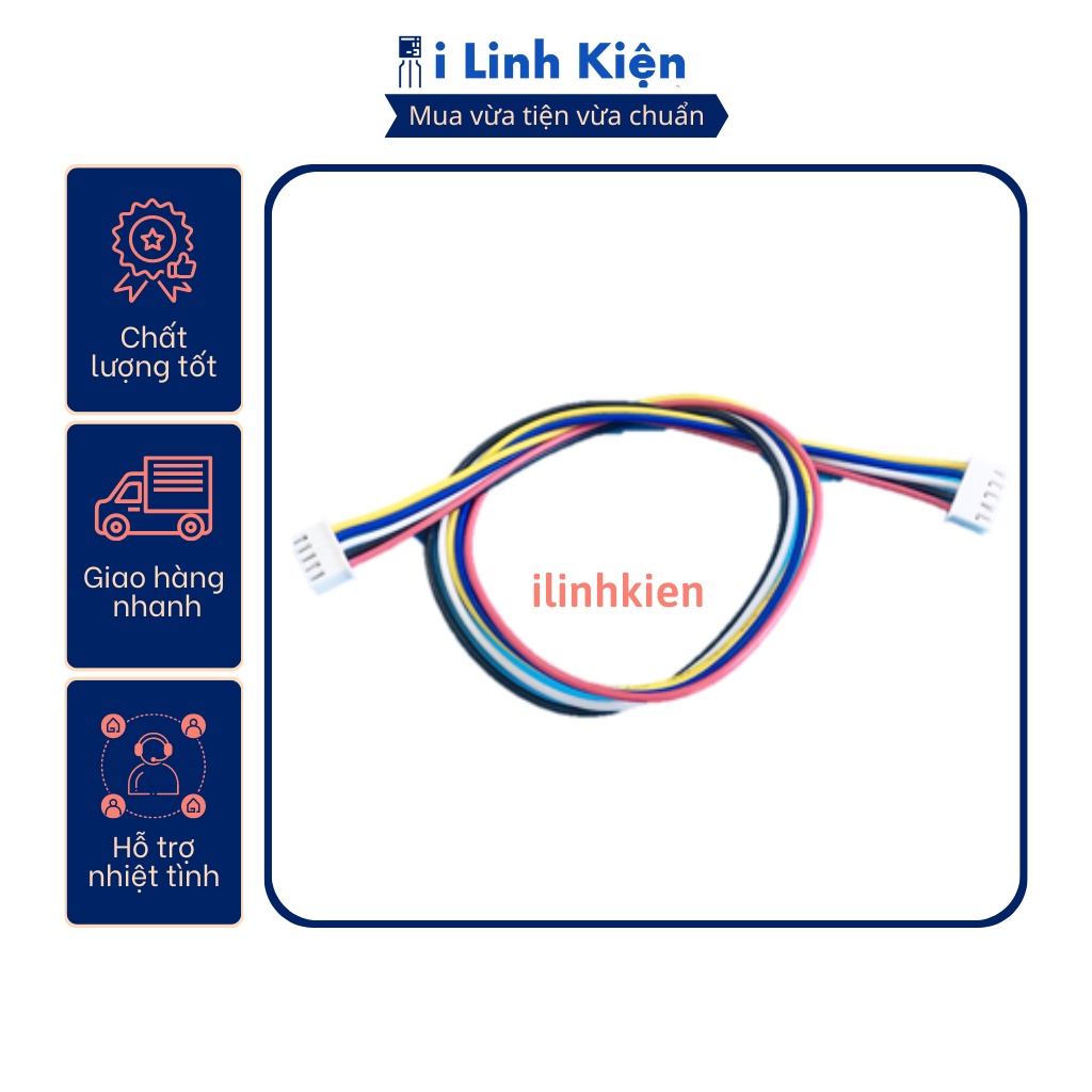 Dây bus 5P XH2.54 dây 22AWG 2 đầu cắm