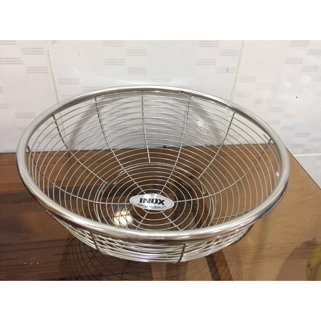 Rổ nan thưa bằng Inox - Có nhiều size 23-26-29-33cm