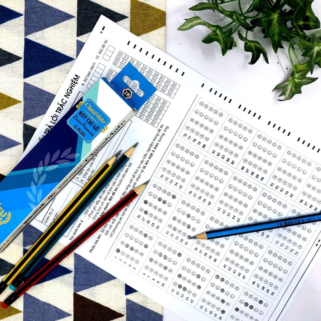 Hộp 20 Bút Chì Gỗ Có Tẩy 2B CLASSMATE Nét Bút 0.5mm, Ngòi Chắc Chắn, Dùng Để Vẽ Tranh, Luyện Chữ Cho Bé CL-PC202