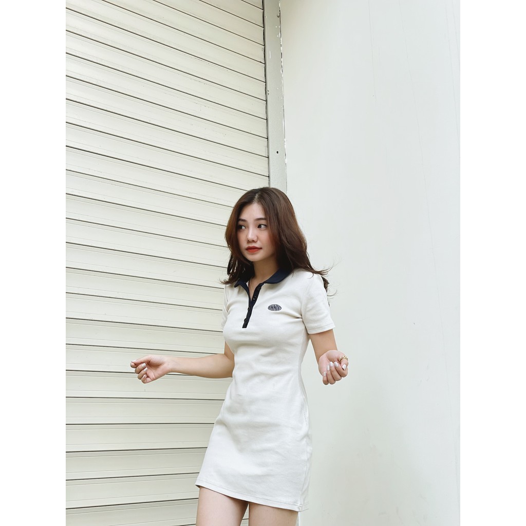 Anniegals - Đầm polo màu kem - Polo Beige Dress | BigBuy360 - bigbuy360.vn