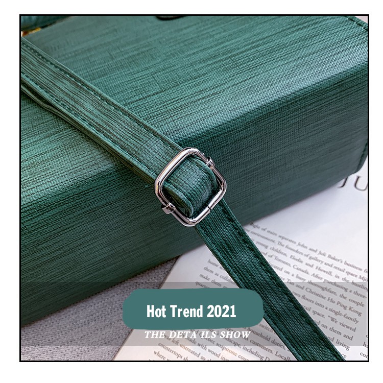 Túi xách nữ 👜 Mẫu HOT 2021 Hàn Quốc 😍 Túi xách công sở TẶNG KÈM KHĂN LỤA da PU cao cấp [Màu sắc : Xanh, Đỏ] | BigBuy360 - bigbuy360.vn