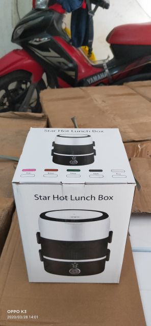 Hộp cơm hâm nóng điện hot lunch star 3 tầng (mới nhất) inox xịn 304 | BigBuy360 - bigbuy360.vn