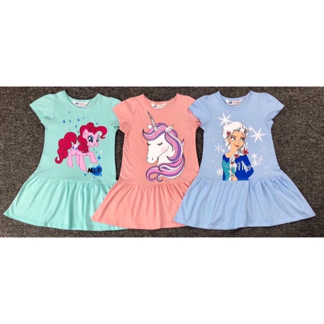 Đầm thun bé gái H&M (1-12t)