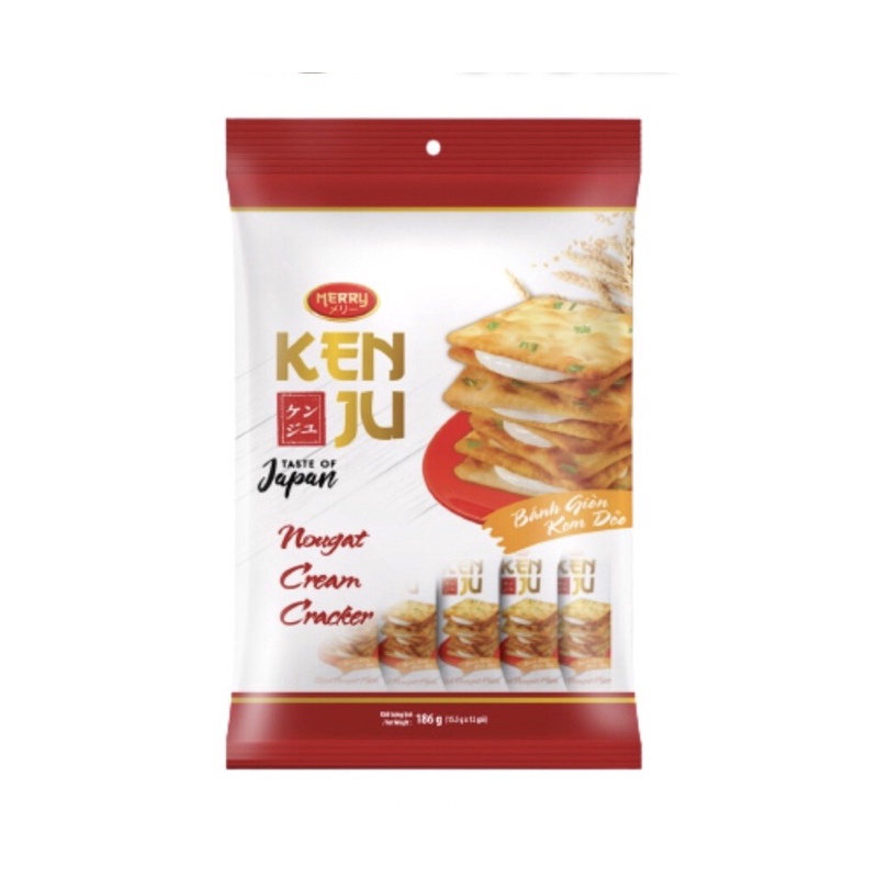 Bánh quy kem hành/ bánh quy kem dẻo Kenju 186g/310g