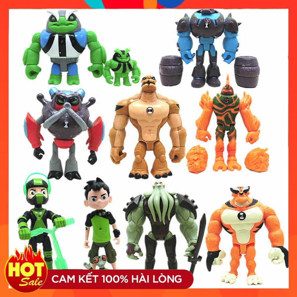 Mô hình 11 Nhân Vật Trong Phim Ben 10 Cao 5-12Cm
