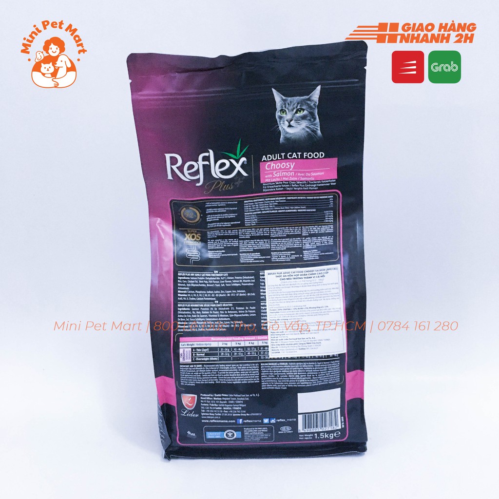 [1,5kg] Thức ăn hạt cho mèo kén ăn REFLEX PLUS CHOOSY 1,5kg - Vị cá hồi