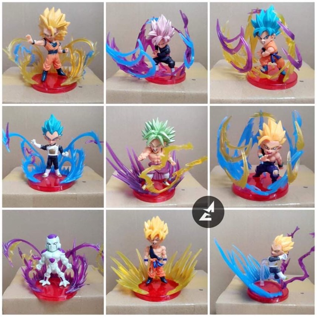 [COMBO 9 nhân vật] Mô hình Figure Chibi Dragon Ball 9 nhân vật có hiệu ứng